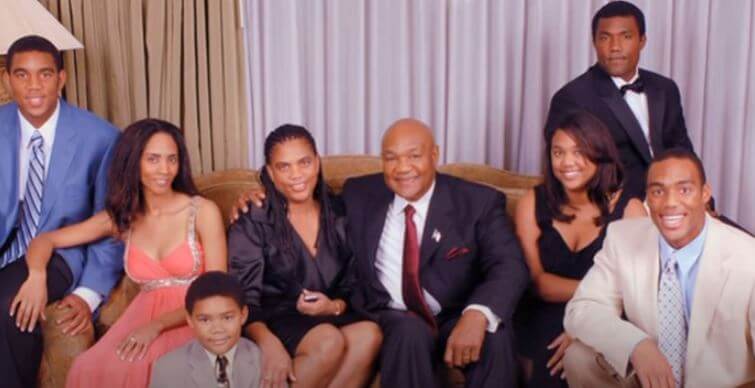 Mary Joan Martelly and George Foreman with their beloved kids.